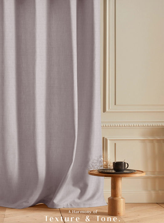 Cocoon Minimal Texture Room Darkening Curtains | Modern Aesthetic | Gray | Set of 2 | Fully Customizable