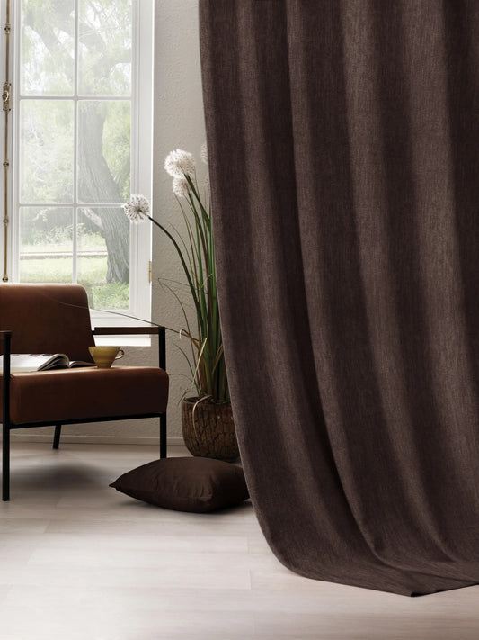 Arezzo 100% Blackout Curtain | Crater Brown