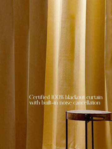 Pure Minimal Elegance 100% Blackout Curtains-Beige