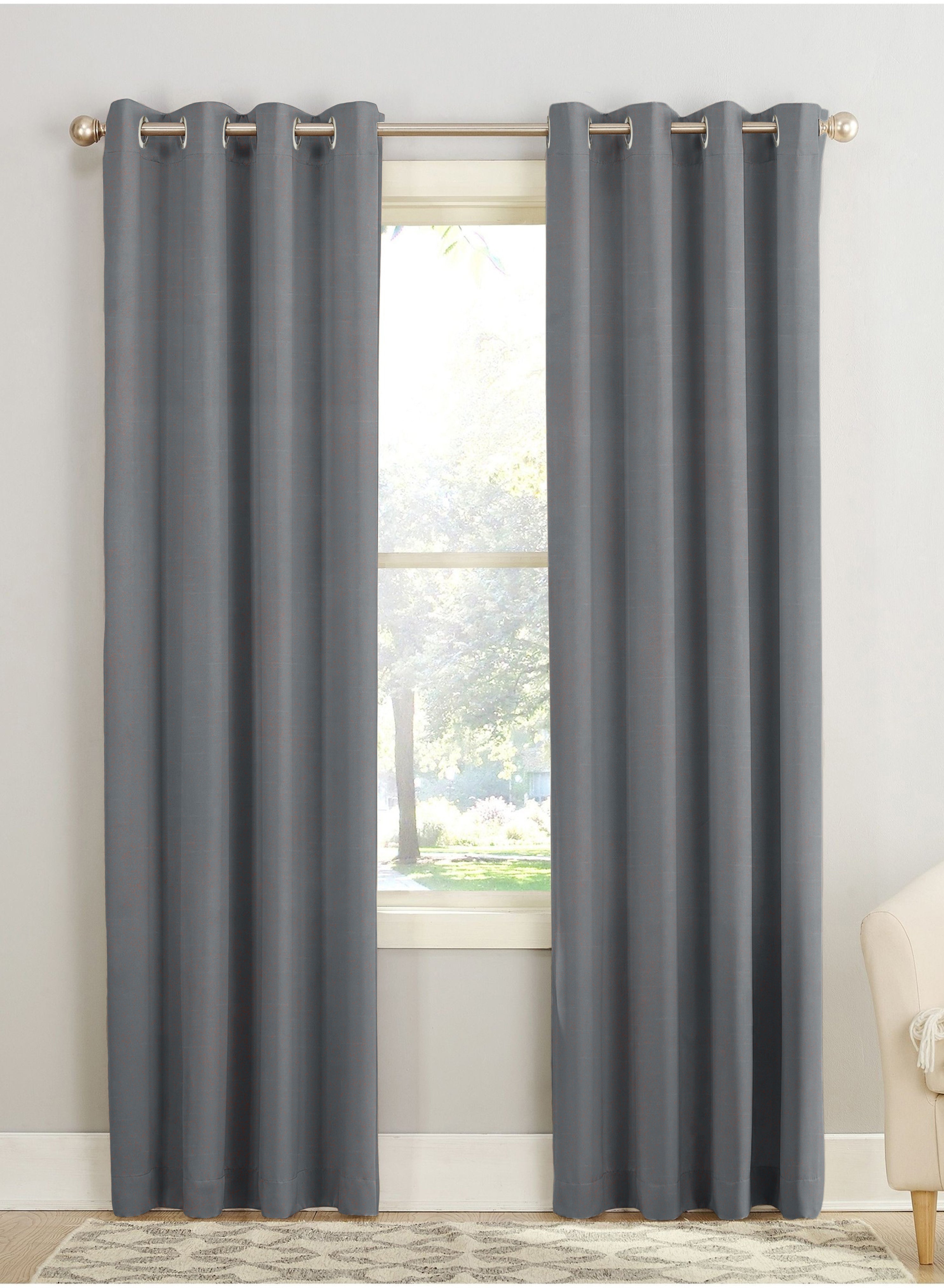 Casper Plain Blackout Curtains | Bright Gray | Set of 2