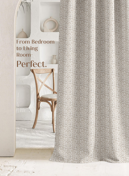 Eudora Jacquard Room Darkening Curtains | Pebble Jacquard Weave | Oatleaf | Set of 2 | Fully Customizable