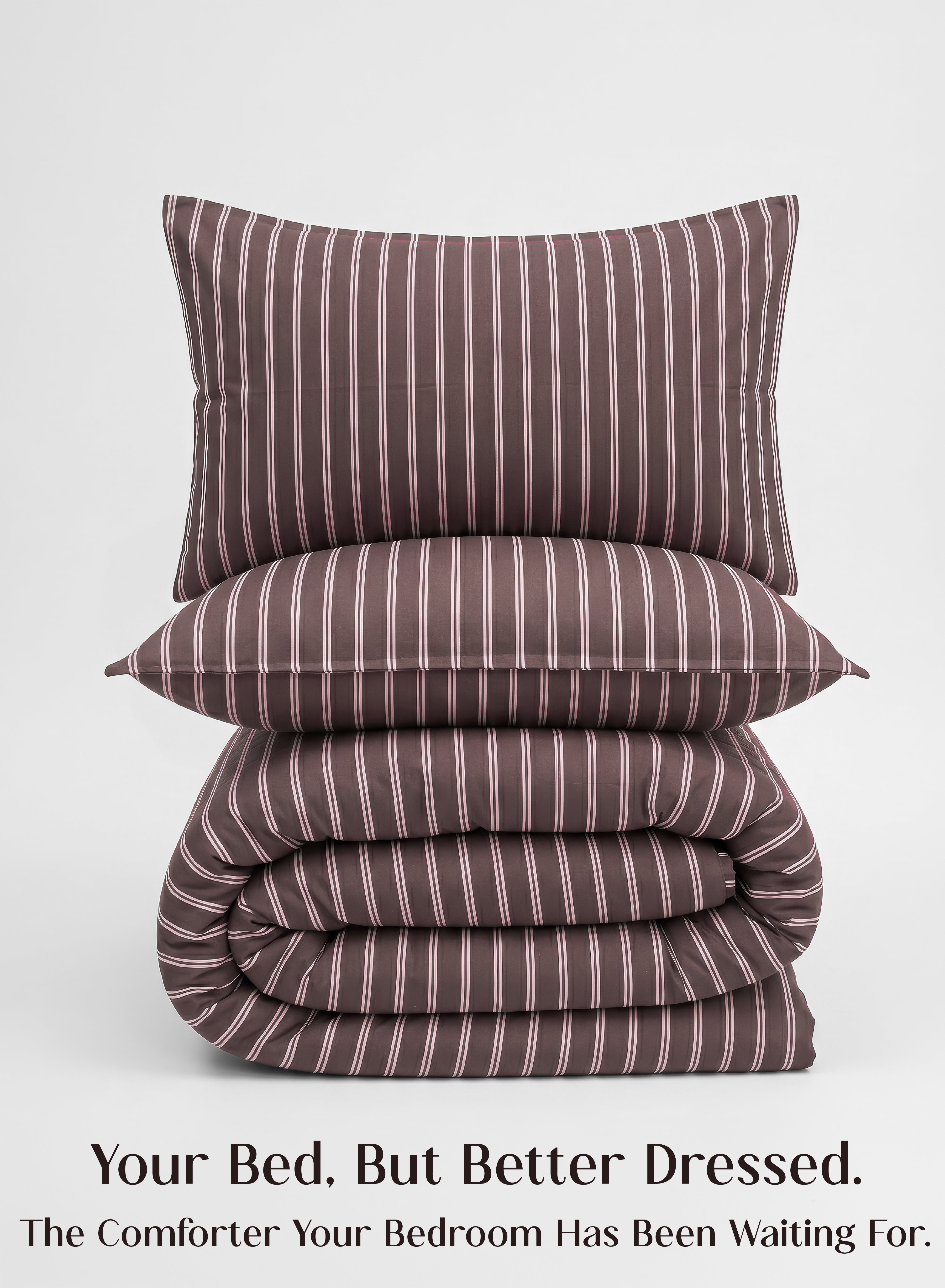 Crayonic™ 5-Piece AC Comforter Set | Signature Designer Comforter Set | Merlot
