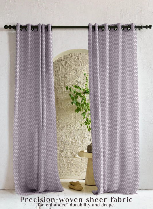 Elsa Textured Sheer Curtains | Modern Aesthetic & Soft Light Filter | Gray | Set of 2 | Fully Customizable