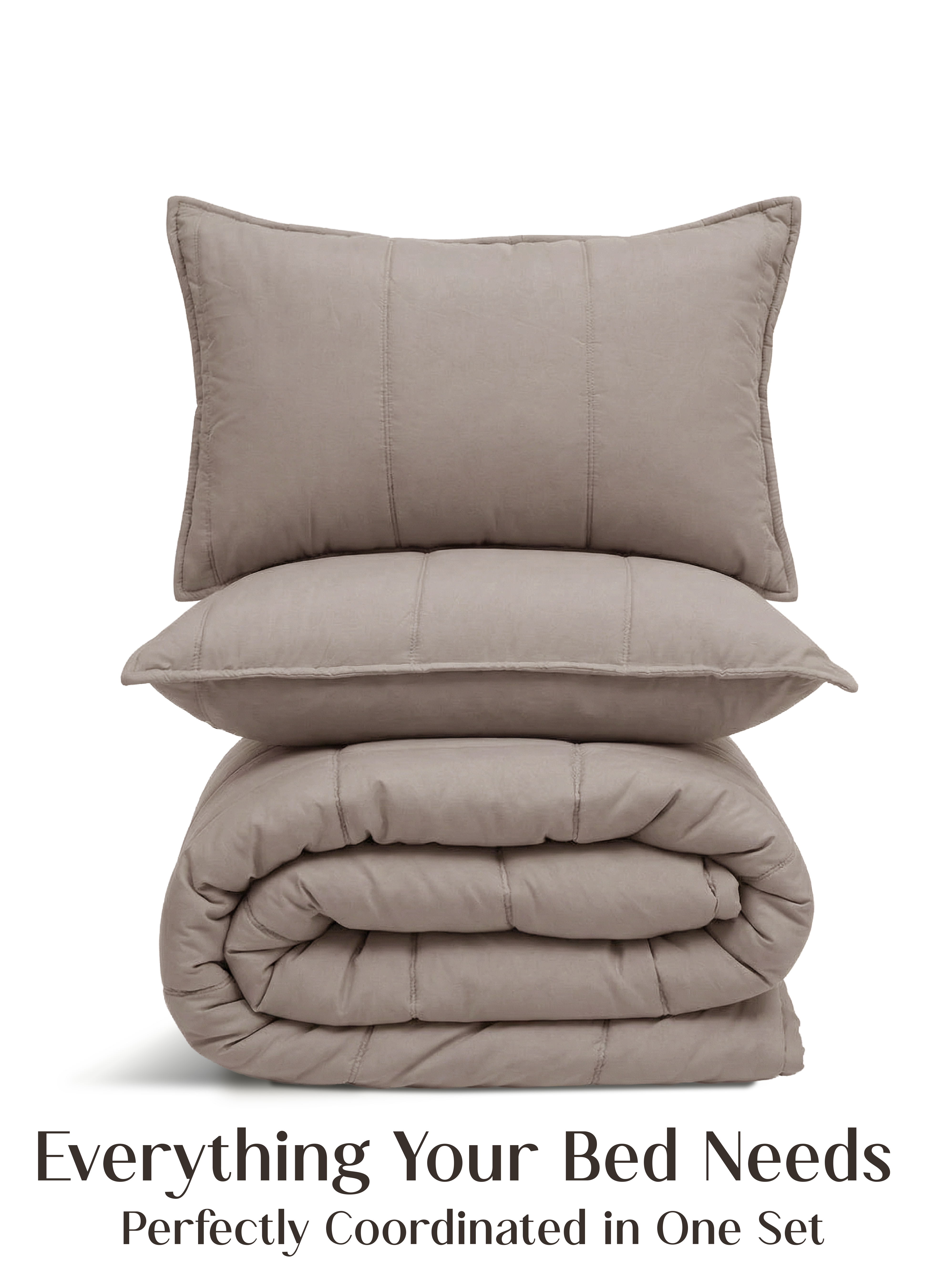 Cocoon 8-Piece AC Bedding Set | Earthy Beige