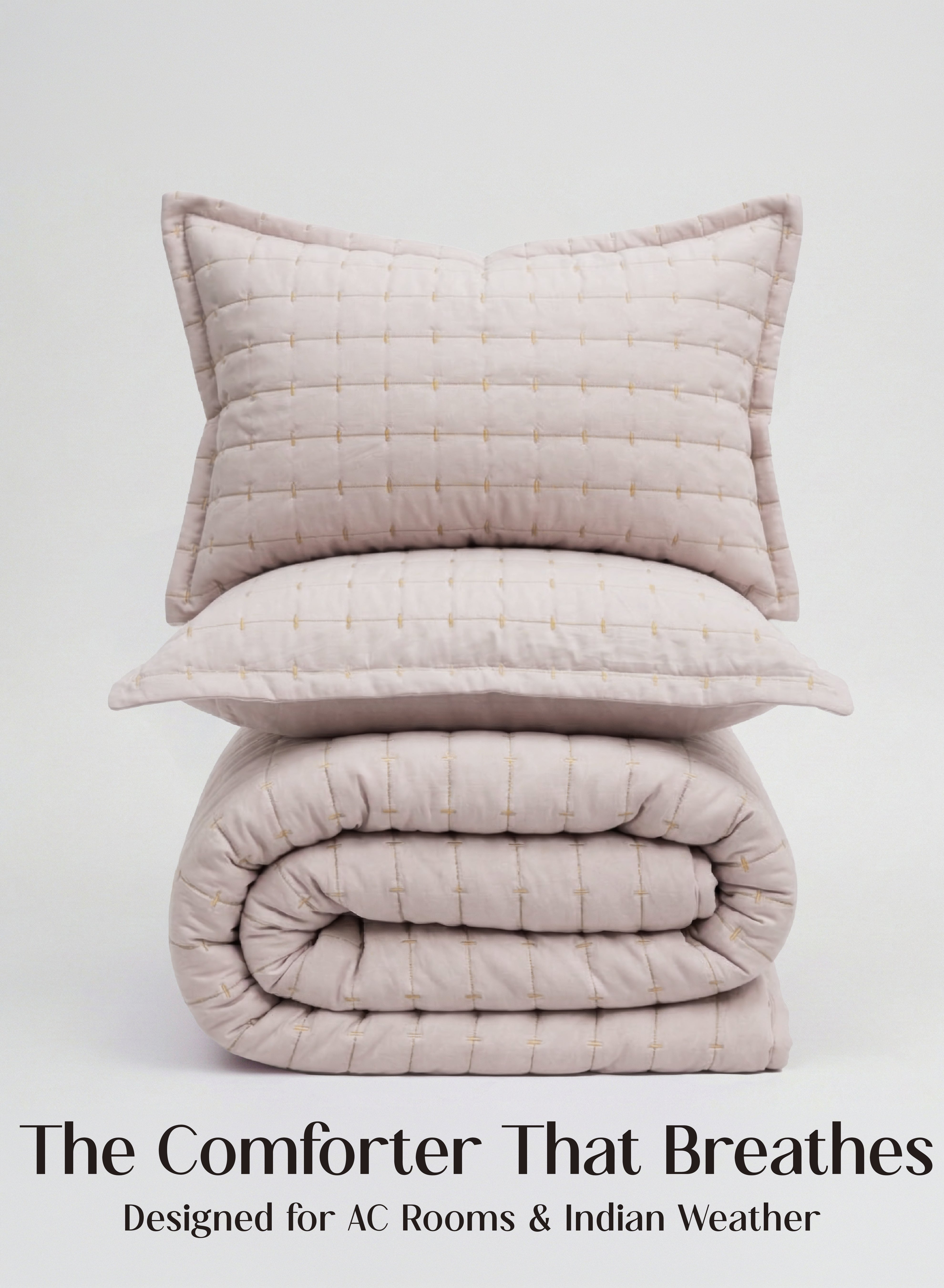CloudTouch™ 5-Piece Comforter Set | 33% Oversized | Includes 2 Pillow & 2 Cushion Covers | Sakura Blush