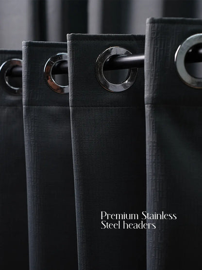 Pure Minimal Elegance 100% Blackout Curtains-Gray