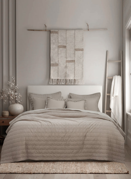 Home Crayons CloudTouch™ 8-Piece Bedding Set | Complete Bedroom Makeover in One Set | Latte Crème