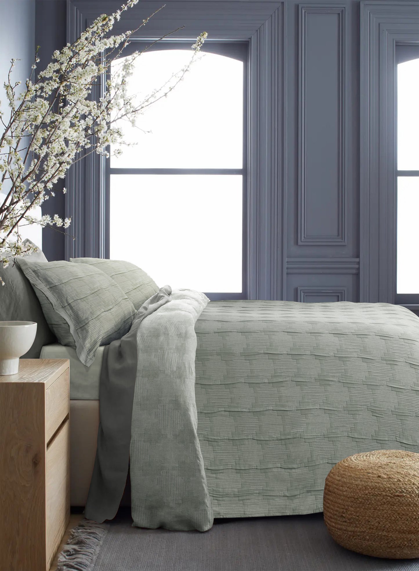 Cambric Bedspread Set | Sage Green