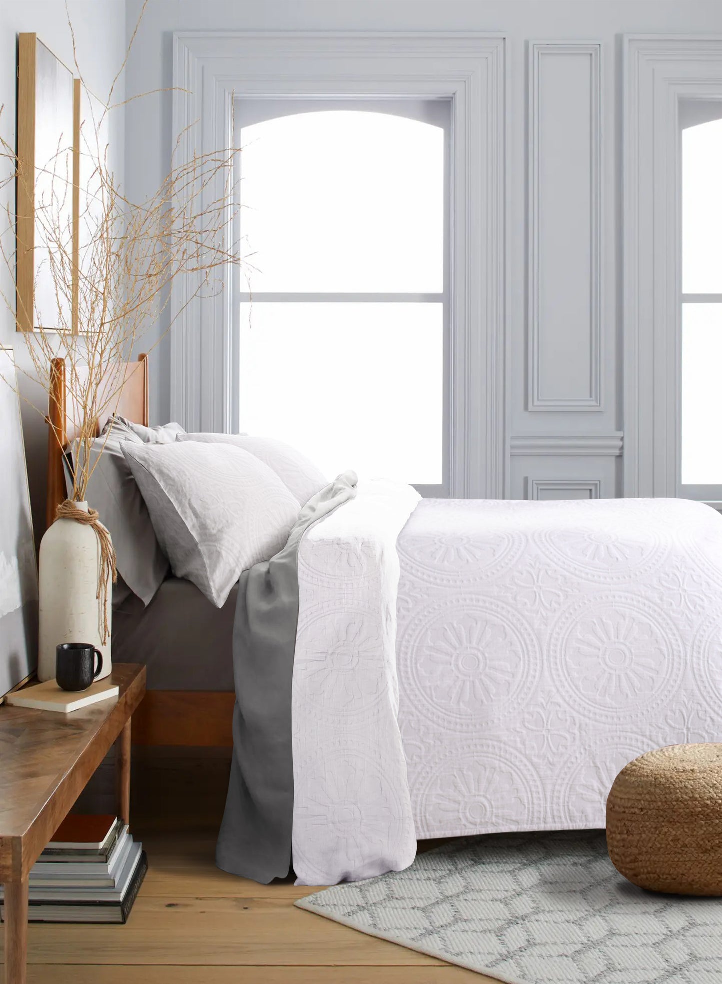 Heritage Bedspread Set | White