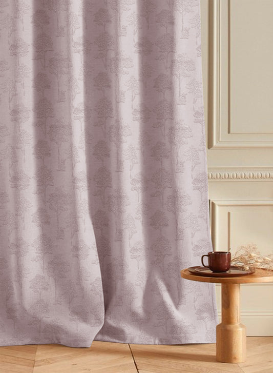 Bern Jacquard Room Darkening Curtains | Deep Blush | Set of 2 (Pattern 1)