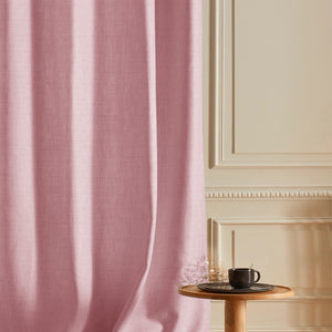 Cocoon Minimal Texture Room Darkening Curtains | Modern Aesthetic | Deep Blush | Set of 2 | Fully Customizable