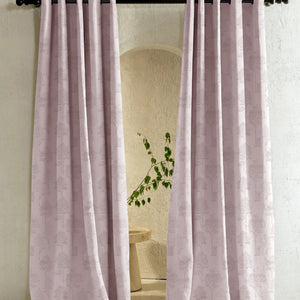 Bern Jacquard Blackout Curtains | Scenic Tree Pattern & Total Light Block | Deep Blush | Set of 2 | Fully Customizable