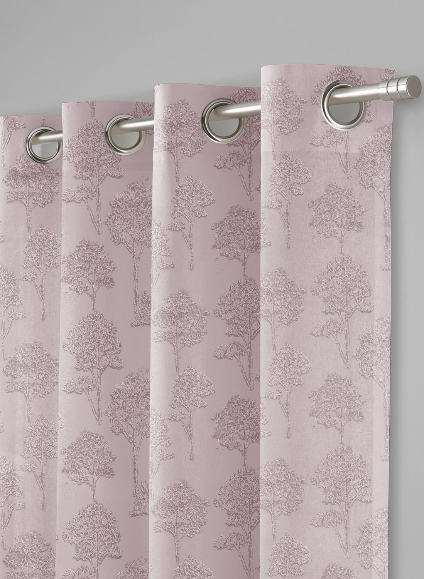 Bern Jacquard Room Darkening Curtains | Deep Blush | Set of 2 (Pattern 1)