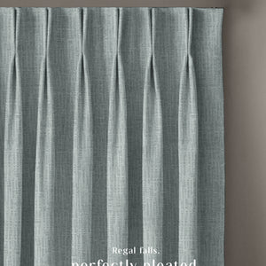 Elora Textured Blackout Curtains | Minimal Design & Total Light Block | Sea Green | Set of 2 | Fully Customizable