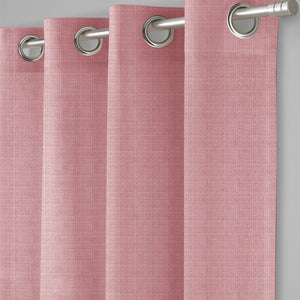 Cocoon Minimal Texture Room Darkening Curtains | Modern Aesthetic | Deep Blush | Set of 2 | Fully Customizable