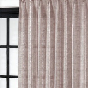 Evok Striped Sheer Curtains | Subtle Stripes & Soft Light Filter | Brown | Set of 2 | Fully Customizable