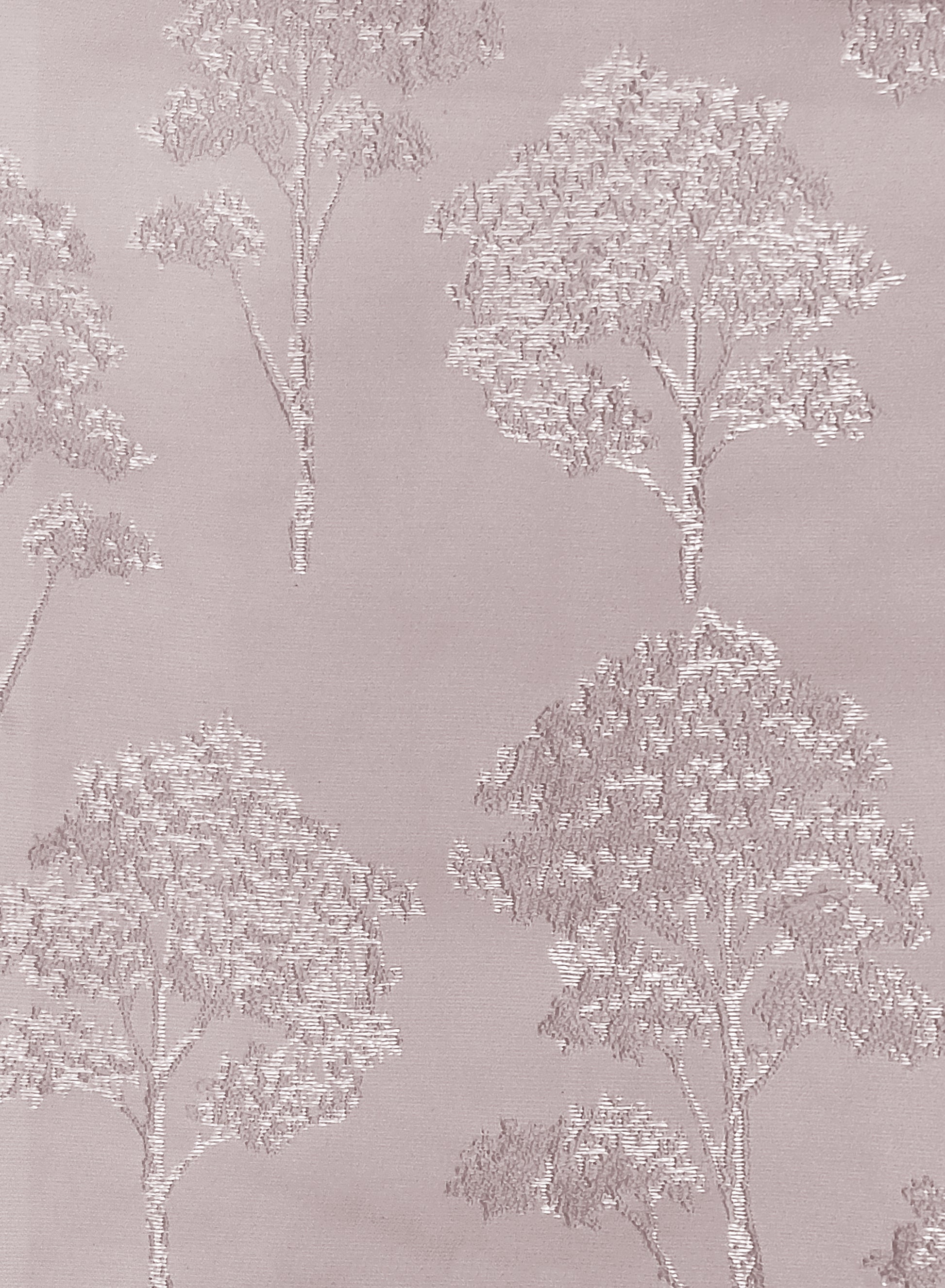 Bern Jacquard Blackout Curtains | Scenic Tree Pattern & Total Light Block | Deep Blush | Set of 2 | Fully Customizable
