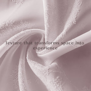 Bern Jacquard Blackout Curtains | Scenic Tree Pattern & Total Light Block | Deep Blush | Set of 2 | Fully Customizable