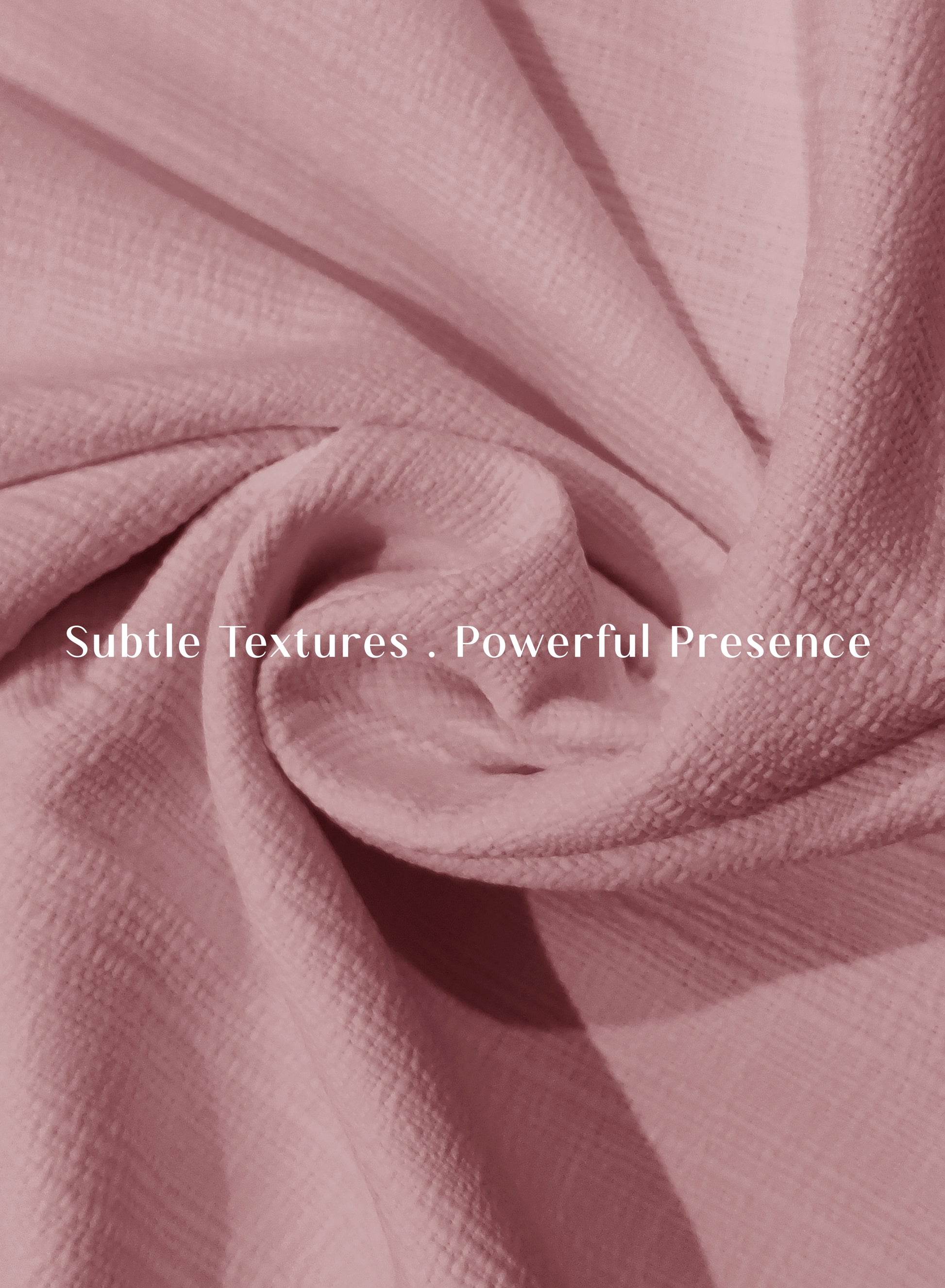 Cocoon Minimal Texture Room Darkening Curtains | Modern Aesthetic | Deep Blush | Set of 2 | Fully Customizable