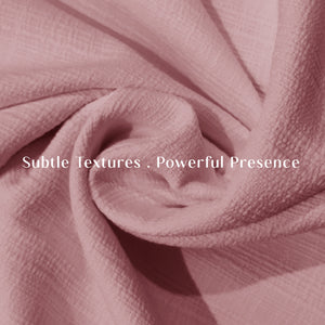 Cocoon Minimal Texture Room Darkening Curtains | Modern Aesthetic | Deep Blush | Set of 2 | Fully Customizable