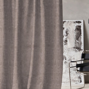 Elwana Jacquard Blackout Curtains | Brown | Set of 2 (Pattern 2)