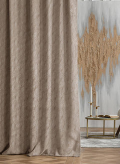 Flavia Jacquard Blackout Curtains | Cream | Set of 2 (Pattern 5)