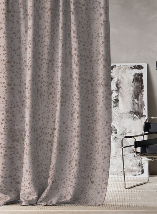 Elwana Jacquard Blackout Curtains | Brown | Set of 2 (Pattern 3)