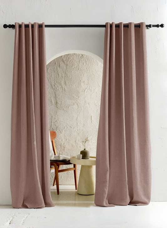 Cocoon Room Darkening Curtains | Pale Brown | Set of 2