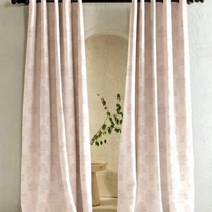 Bern Jacquard Blackout Curtains | Scenic Tree Pattern & Total Light Block | Pastel Yellow | Set of 2 | Fully Customizable