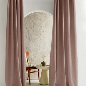 Cocoon Minimal Texture Room Darkening Curtains | Modern Aesthetic | Pale Brown | Set of 2 | Fully Customizable