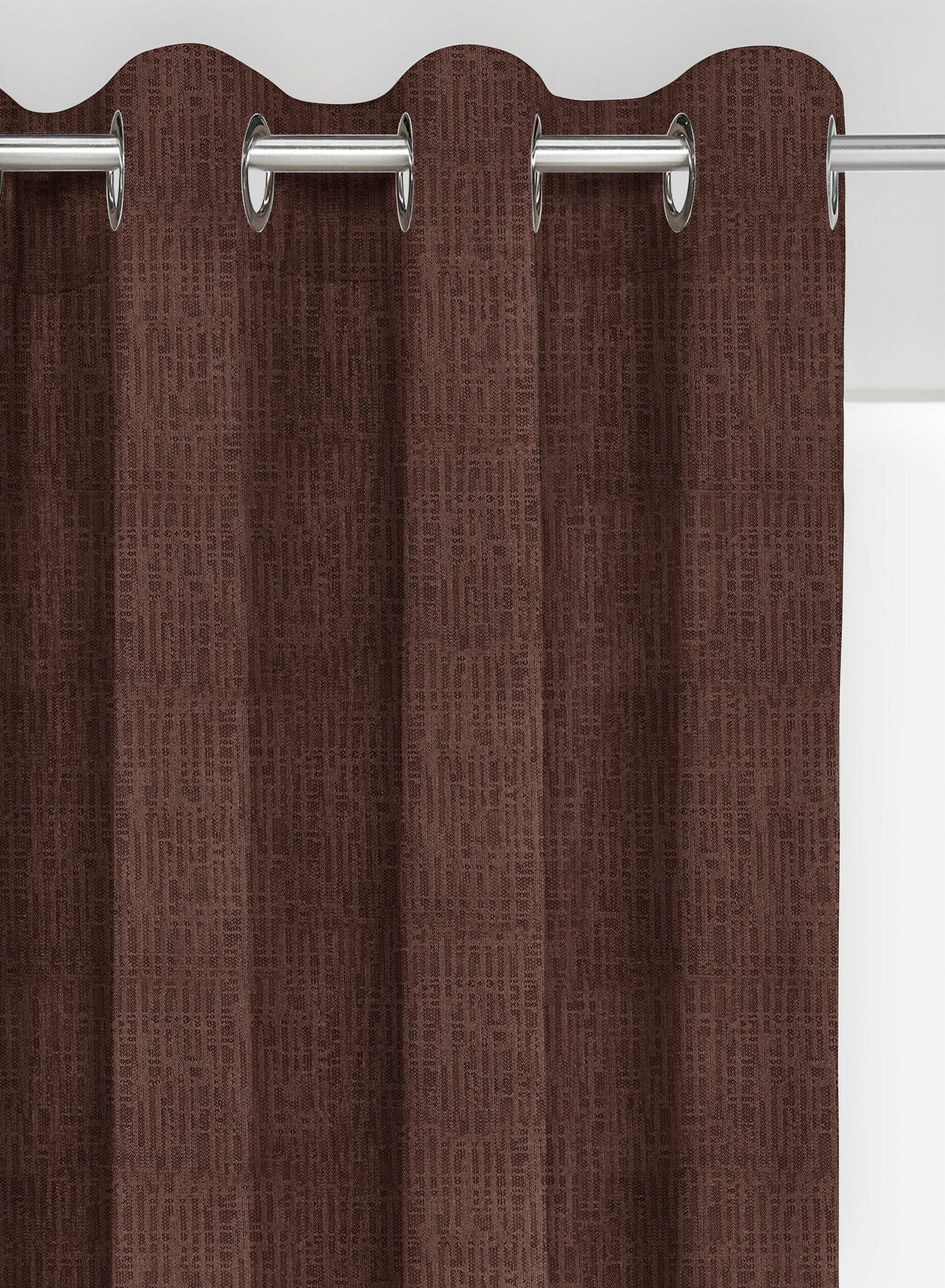 Elora Textured Blackout Curtains | Deep Brown | Set of 2