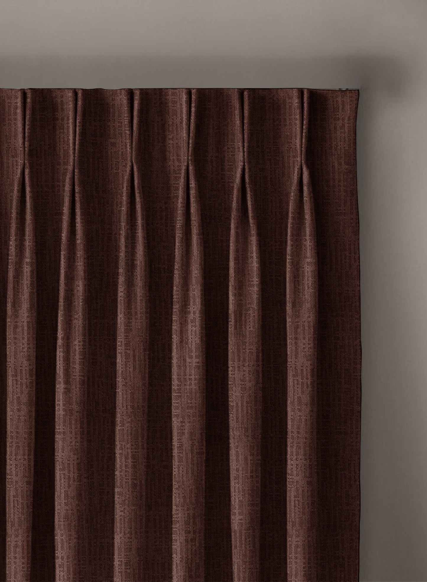 Elora Textured Blackout Curtains | Deep Brown | Set of 2