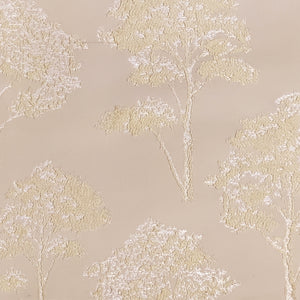 Bern Jacquard Blackout Curtains | Scenic Tree Pattern & Total Light Block | Pastel Yellow | Set of 2 | Fully Customizable