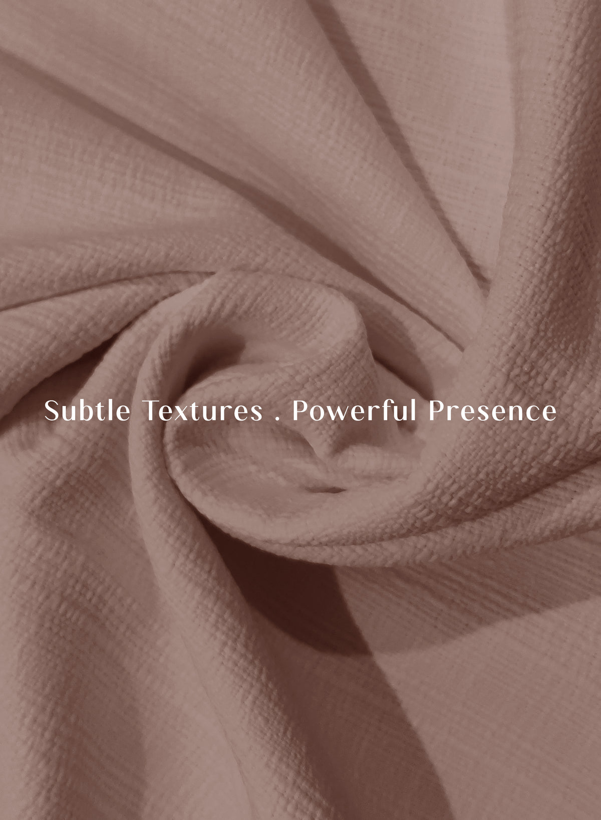 Cocoon Minimal Texture Room Darkening Curtains | Modern Aesthetic | Pale Brown | Set of 2 | Fully Customizable