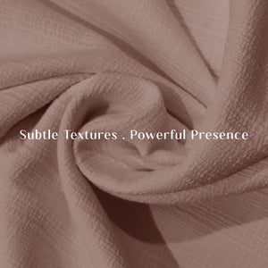 Cocoon Minimal Texture Room Darkening Curtains | Modern Aesthetic | Pale Brown | Set of 2 | Fully Customizable