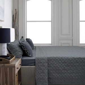 Home Crayons CloudTouch™ Comforter Set | All-Season | 33% Oversized | Includes 2 Pillow Covers & 2 Cushion Covers | Alpine Gray