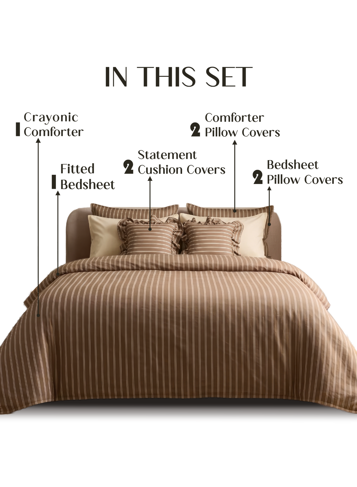 Crayonic™ 8-Piece Bedding Set | Café Mocha