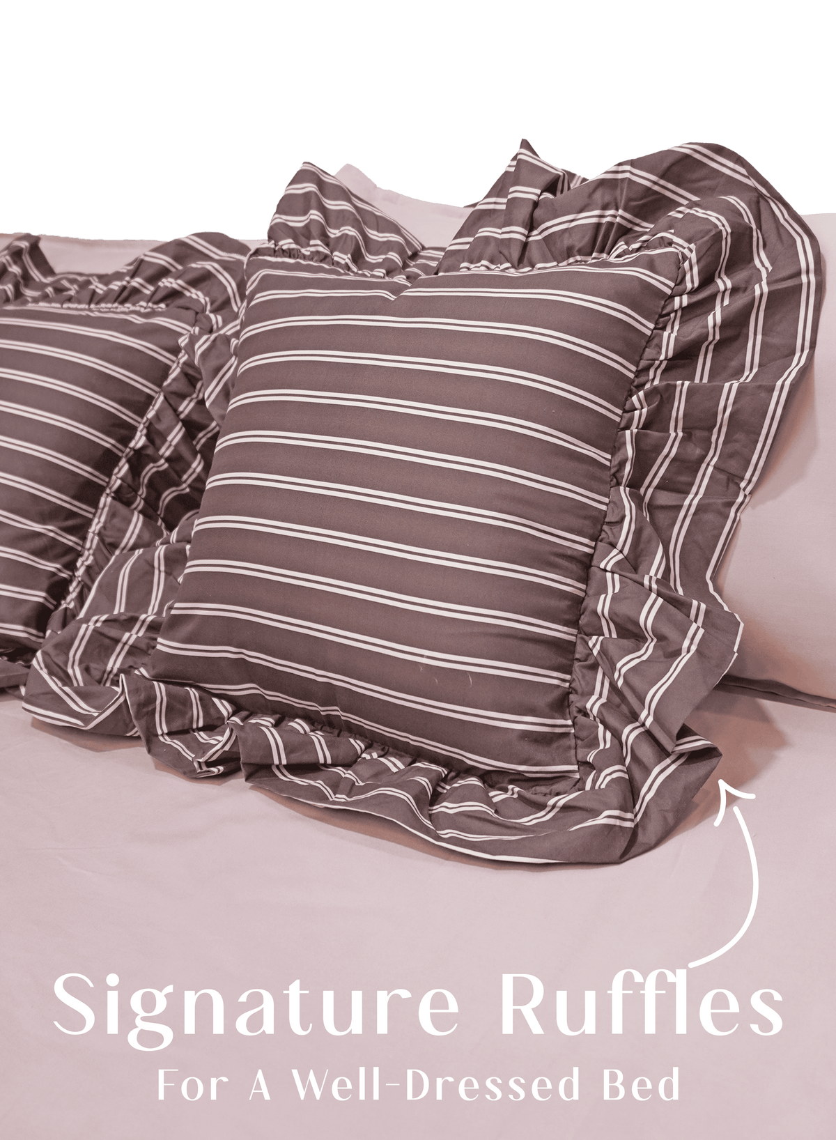 LuxeFit™ Fitted Bedsheet Set | Pearl Blush - Merlot