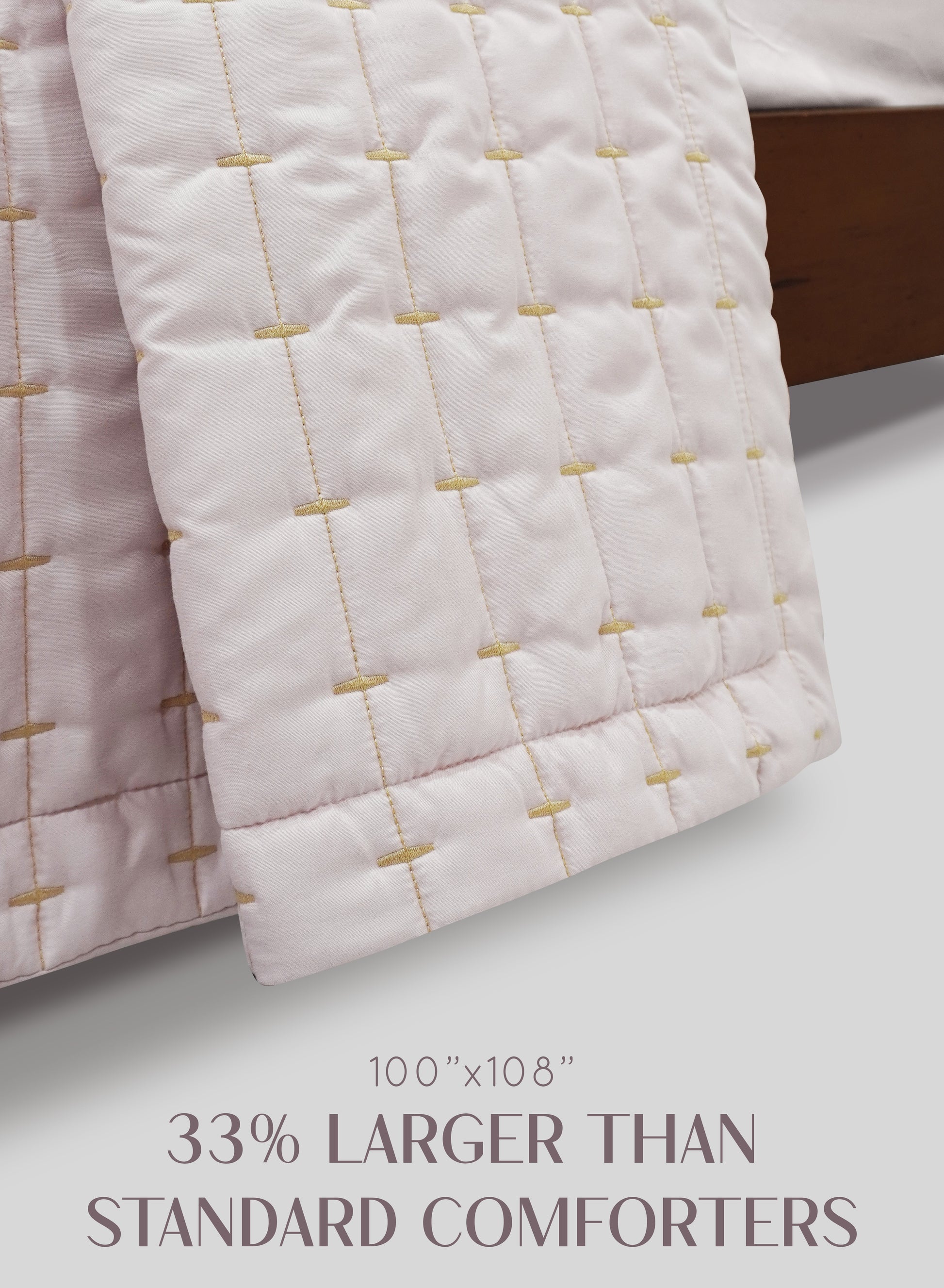 Home Crayons CloudTouch™ Comforter Set | All-Season | 33% Oversized | Includes 2 Pillow Covers & 2 Cushion Covers | Sakura Blush