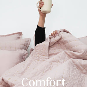 Home Crayons CloudTouch™ 5-Piece AC Comforter Set | 33% Oversized | Includes 2 Pillow & 2 Cushion Covers | Sakura Blush