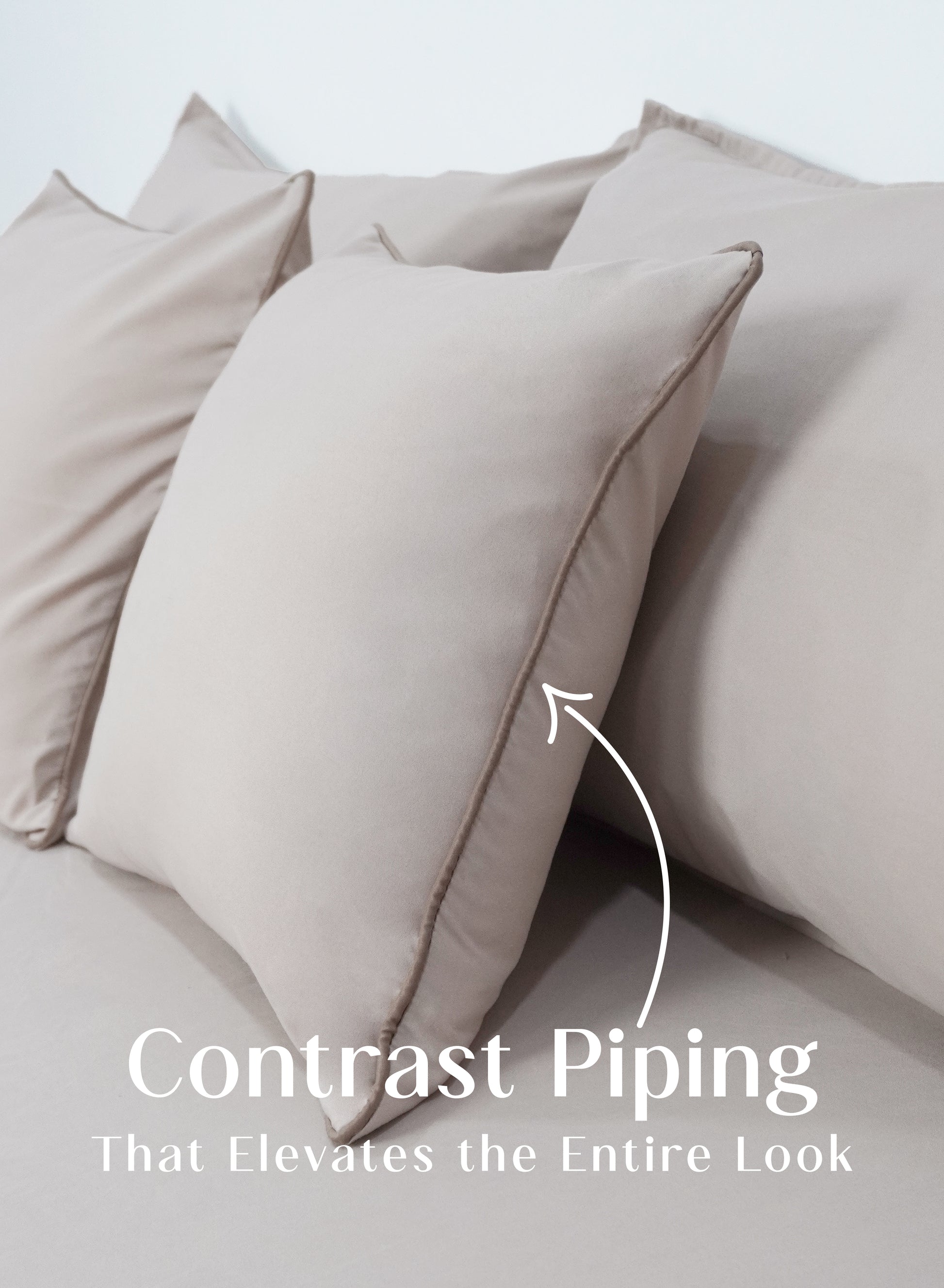 Home Crayons LuxeFit™ Fitted Bedsheet Set | Perfect Fit for Queen & King Mattresses | Ivory Beige
