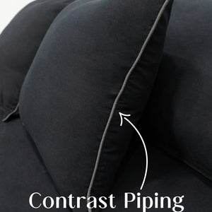 Home Crayons LuxeFit™ Fitted Bedsheet Set | Perfect Fit for Queen & King Mattresses | Ebony Black