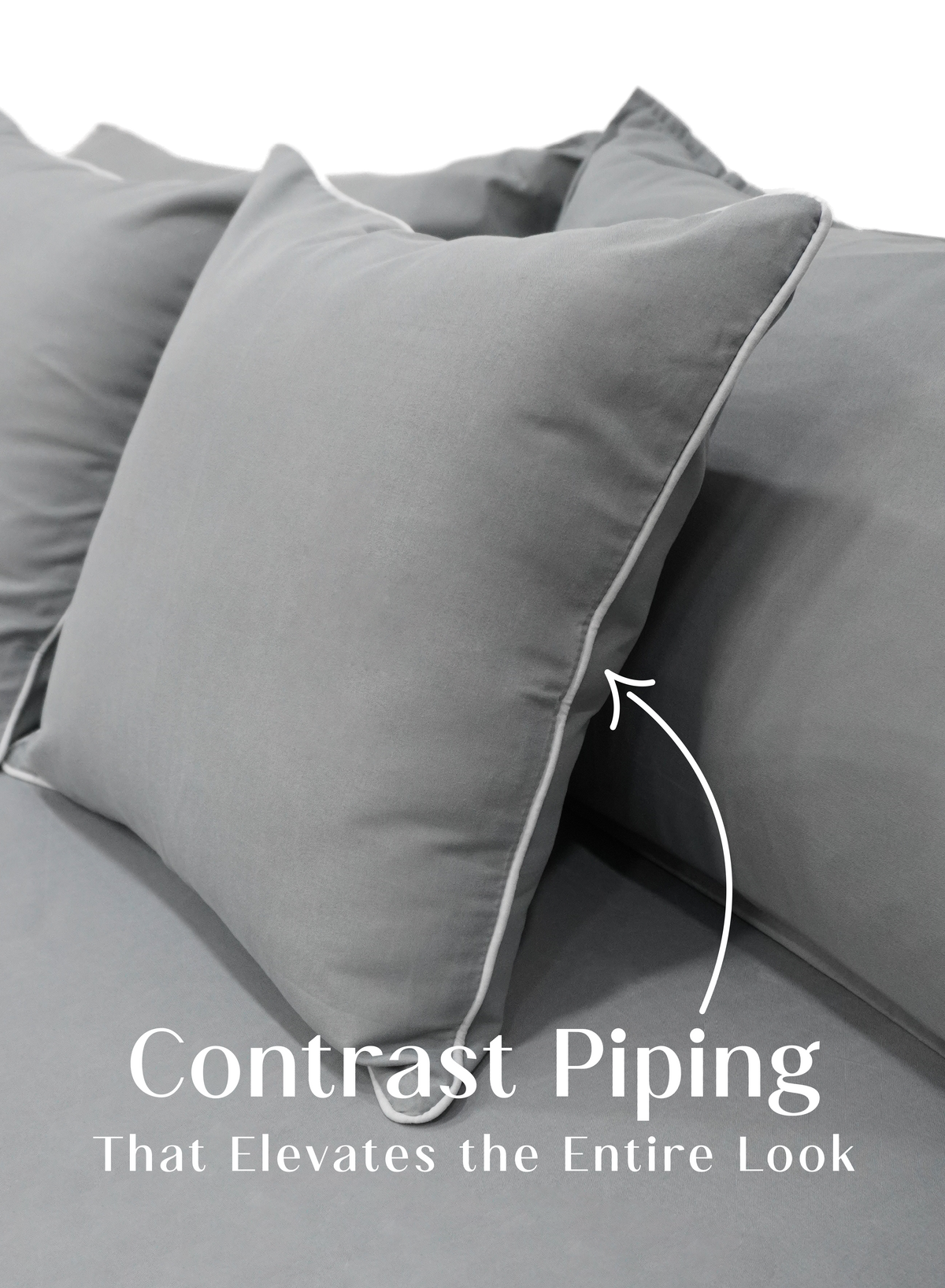 LuxeFit™ Fitted Bedsheet Set | Quill Gray