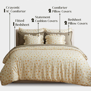 Crayonic™ 8-Piece AC Bedding Set | Signature Designer Bedding for AC Rooms | Butter Pop
