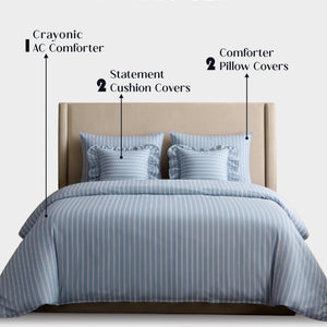 Crayonic™ 5-Piece AC Comforter Set | Signature Designer Comforter Set | Coastal