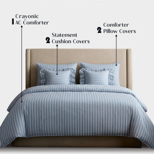 Crayonic™ 5-Piece AC Comforter Set | Signature Designer Comforter Set | Coastal