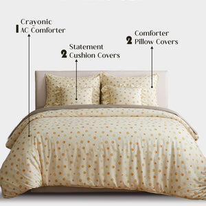 Crayonic™ 5-Piece AC Comforter Set | Signature Designer Comforter Set | Butter Pop