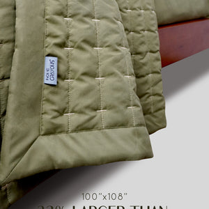 Home Crayons CloudTouch™ 5-Piece AC Comforter Set | 33% Oversized | Includes 2 Pillow & 2 Cushion Covers | Olive Grove