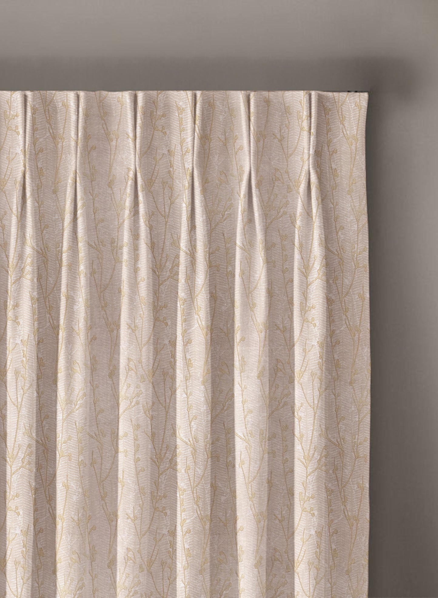 Bern Jacquard Room Darkening Curtains | Pastel Yellow | Set of 2 (Pattern 2)