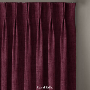 Elora Textured Blackout Curtains | Minimal Design & Total Light Block | Maroon | Set of 2 | Fully Customizable